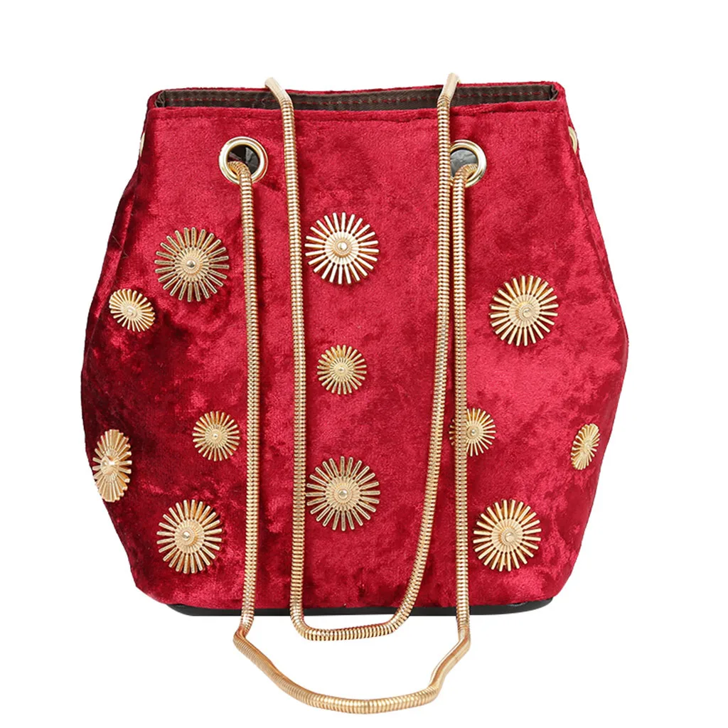 

Женская сумка OCARDIAN, бархатные роскошные сумки с заклепками, женские сумки, дизайнерская сумка-мешок с застежкой, прочная дорожная сумка чер...