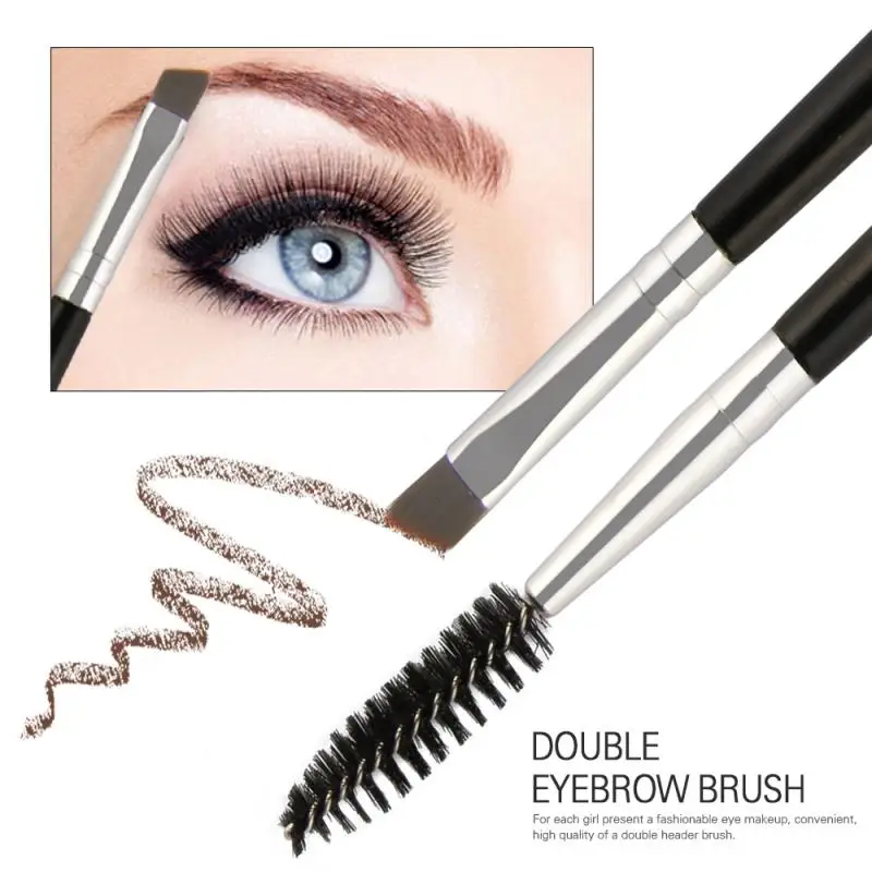 

1PC Eyelash Eyebrow Brush Double Head Brush Mascara Wand Applicator Spoolers Eye Lashes Makeup Tools pincel maquiagem TSLM2