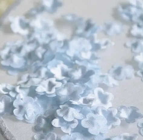 Light blue 100 шт 23 цвета розовый DIY ручной работы 3D цветок свадебное платье ингредиенты пирографический Eugen пряжа головные уборы материалы RS338 - Цвет: Light blue