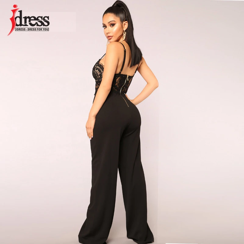 IDress новые летние женские Клубные вечерние кружевные Комбинезоны Женский