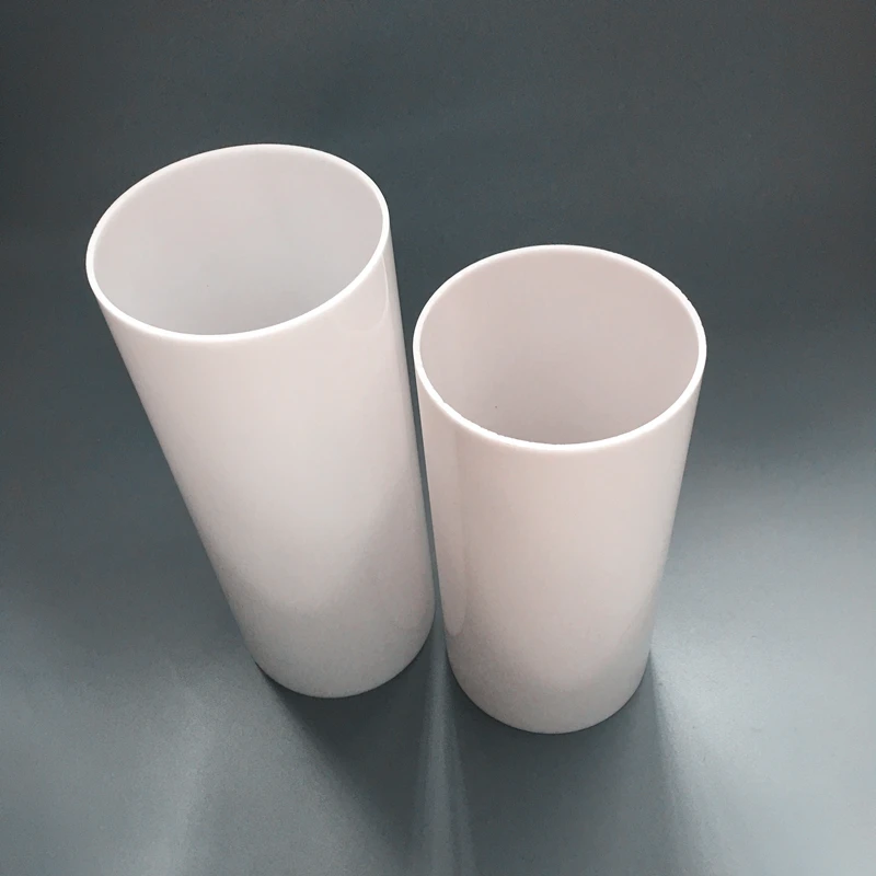 Акриловая труба PMMA, цвет кремовый белый, диаметр наружный 65мм, диаметр внутренний 45мм, длина 100/200/300мм, для освещения ламп.