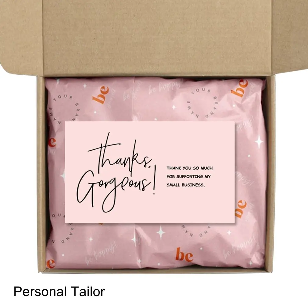 

Thank You Card For Business Bag Decoration Handmade Coated Paper Durable Card Gift Packaging Beautiful Card