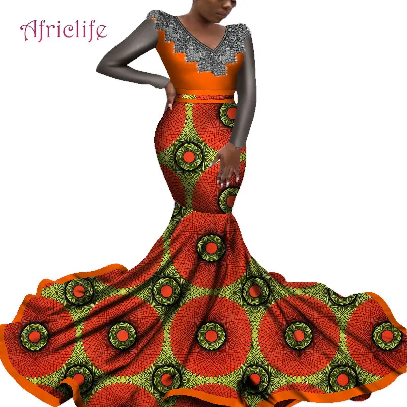 Африканская Женская одежда свадебная эластичная из черного тюля с длинным