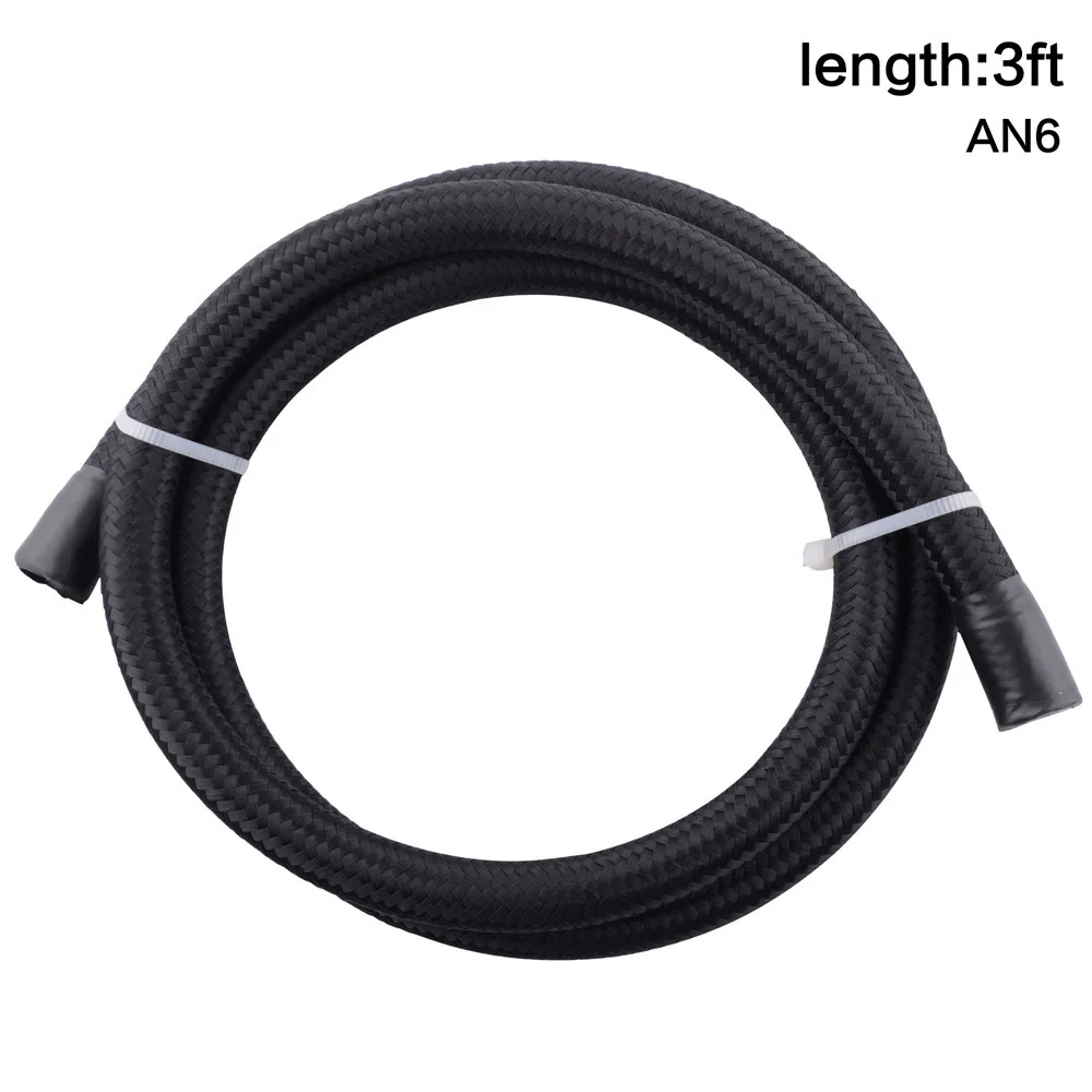 Злые энергии AN6 PTFE шланг AN6 PTFE стержень черные шланг мазута USB кабель с нейлоновой оплеткой шланг трубки pfte Топливопровод 1/3/5M E85