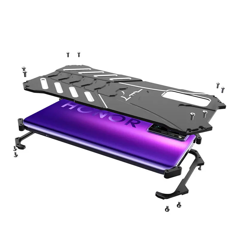 Чехол для Huawei Honor 30 Pro оригинальный R-JUST алюминиевый металлический чехол 3