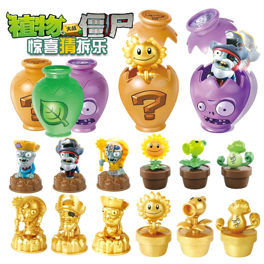 

Plants Vs Zombies Game Egg Toys Abs Pvz Peashooter Building Blocks Diy Puzzle Toys For Children New Year's Gift Drop Shopping