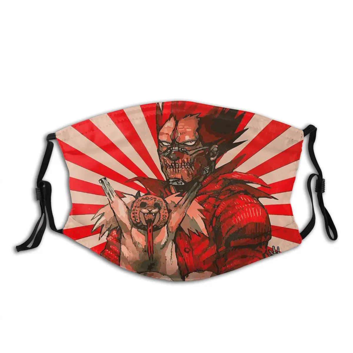 

Dorohedoro Caiman Anime Manga Non Disposable Printed Mouth Face Mask Anti Haze Cold Proof with Filters Winter Protection Cover
