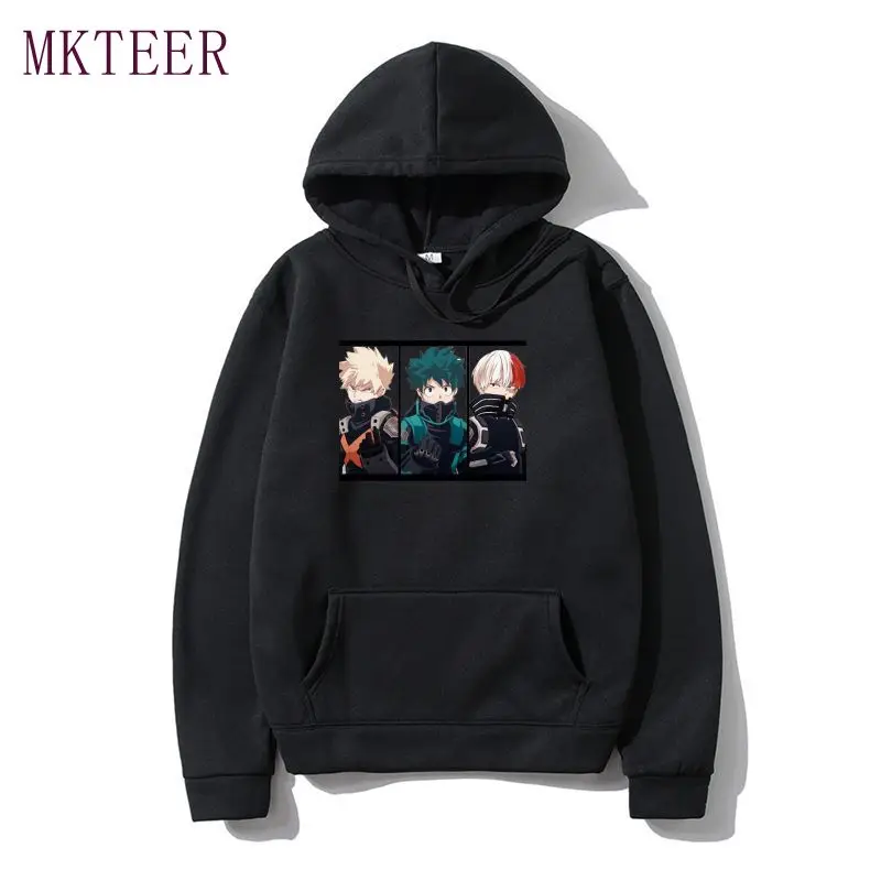 

Толстовка с капюшоном и принтом героев мультфильма «Моя геройская Академия»