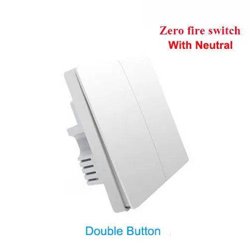 Double Key with zero Настенный светильник-переключатель Aqara, версия ZigBee, один огонь, приложение, пульт дистанционного управления, комплект для умного дома - Цвет: Double Key with zero