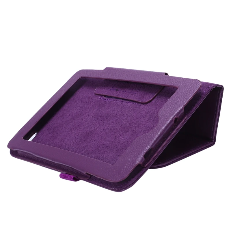 For Amazon Kindle Fire HD 7 2015 Tablet PU Leather Case Stand Cover (Purple) | Компьютеры и офис