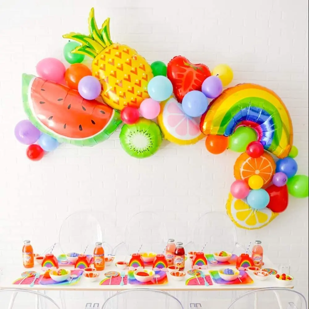 

Fruit Theme Balloon Garland Arch kit Decoration Watermelon Pineapple Rainbow Aluminum Foil Ball Girl Birthday Party Baby Shower