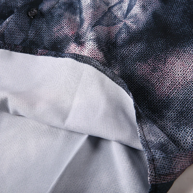 2021 Бесплатная доставка Новая драпированная тонкая мужская рубашка с цветочным