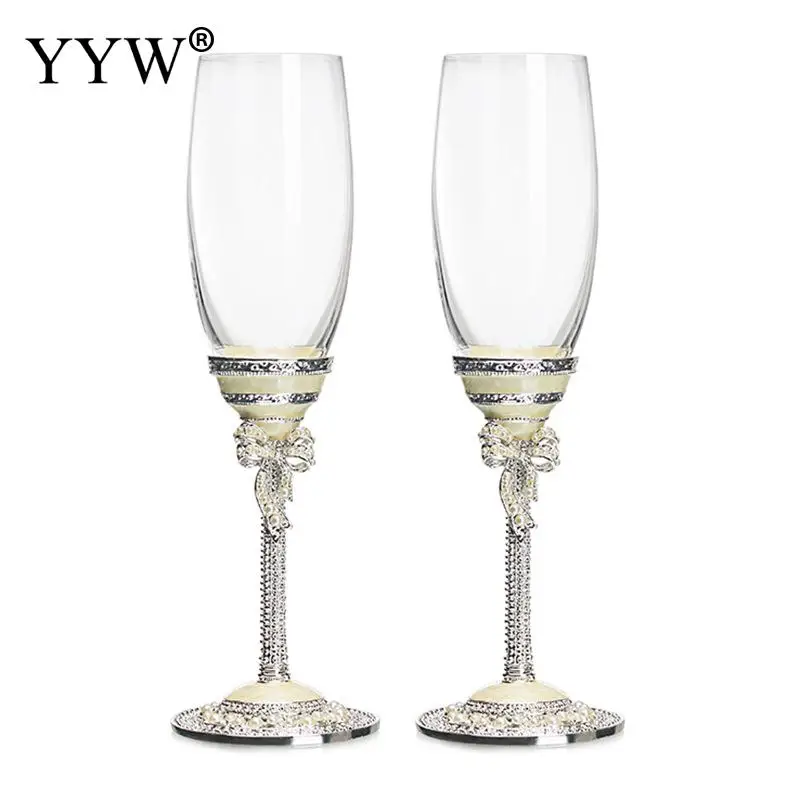 

Red Wine Glass Champagne Glass Bow Vintage Elegancepersonality Goblet Crystal Enamel Wine Glass Wine Set Gift Box For As A Gift