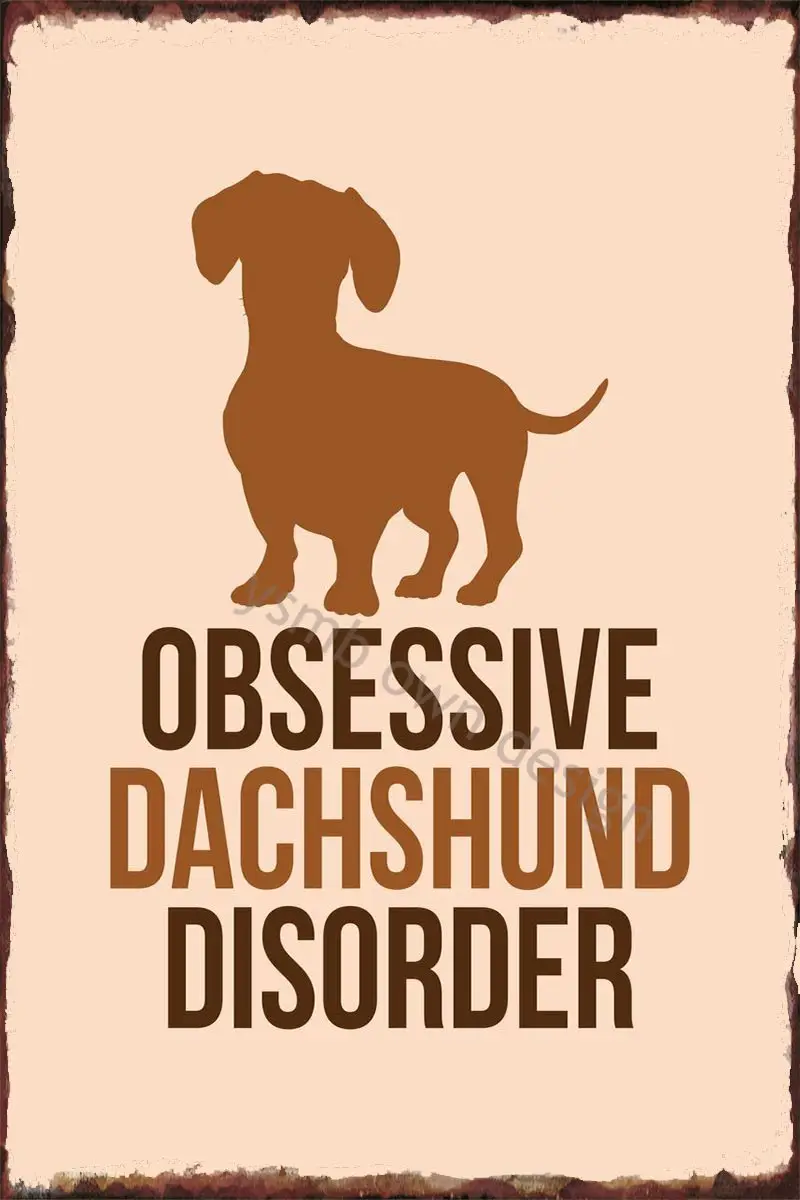 

Жестяная Табличка в стиле «такса»