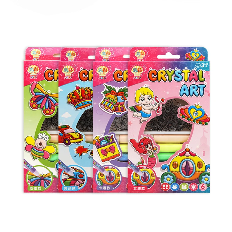 Дети DIY Рисование ручной работы брелок игрушки мультфильм клей темпера живопись