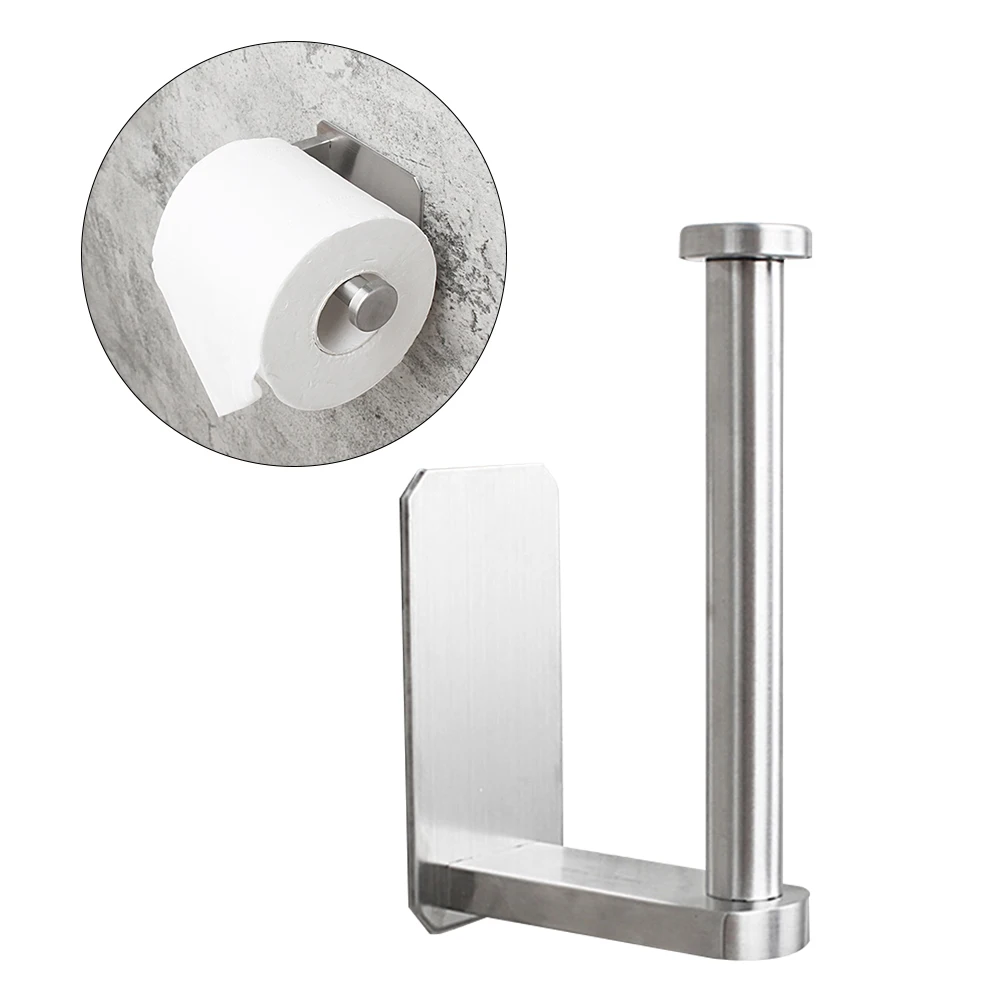 

Настенный держатель для туалетной бумаги без отверстий, держатель для туалетной бумаги из нержавеющей стали 304, подставка, кухонный держате...