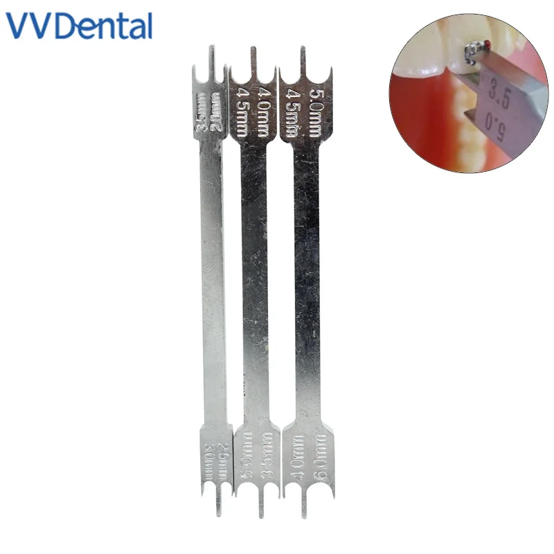 1Pcs Dental Stainless Steel Bracket Gauge Locator Rod Bracket Positioner Orthodontic Materials Dental Instruments Size 2.0-6.0