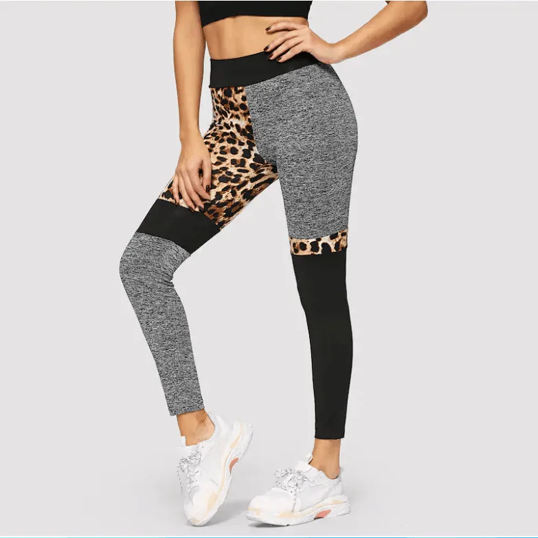 Леопардовые Леггинсы для йоги оптом сексуальные штаны девушек спортивные с