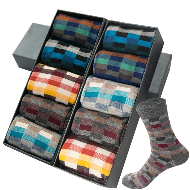 Красочные счастливые мужские носки из чесаного хлопка 2020 хлопковые модные в