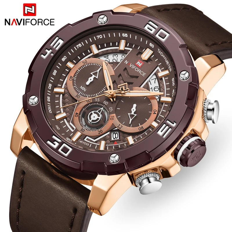 

NAVIFORCE Men New Watches Top Brand Fashion Casual Analog Quartz Watch Chronograph Waterproof Date Wristwatch Relogio Masculino