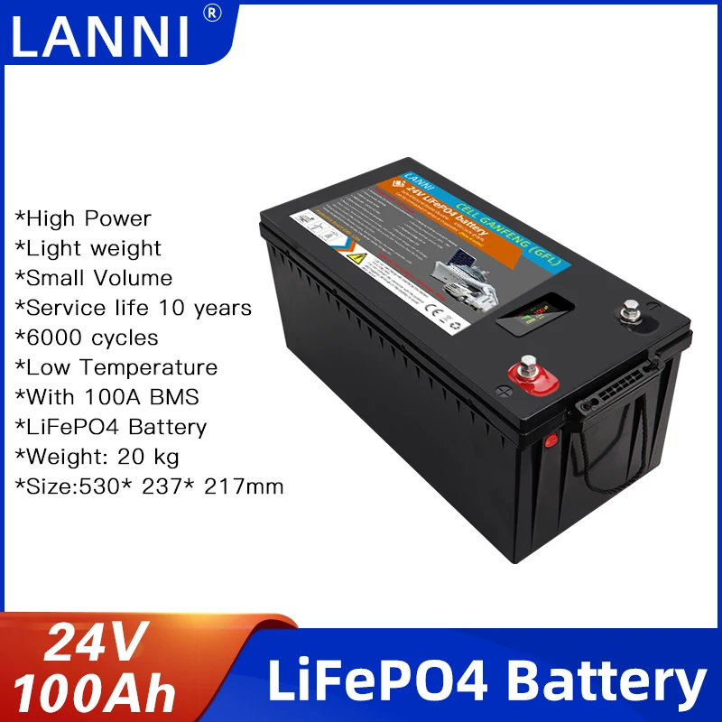 

24v100ah LiFePO4 Is Used For Golf Cart Forklift Lawn Mower Boat Electric Bicycle Outdoor Camping Home Appliances