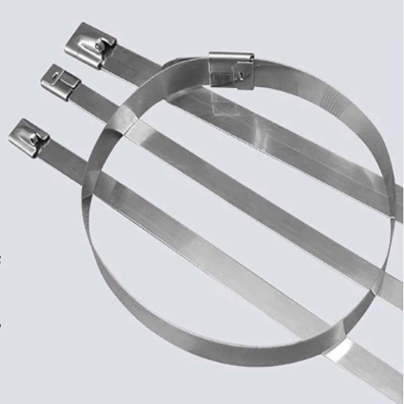 

25pcs 7.9x150/200/260/300/350/400/450 to 900mm Stainless Steel natural Cable Ties Locking Metal Zip-Exhaust Wrap Multi-Purpose