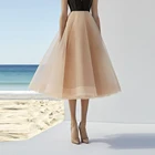 Модная короткая женская юбка макси из фатина с молнией на талии, сделанная на заказ юбки для вечерние любого цвета