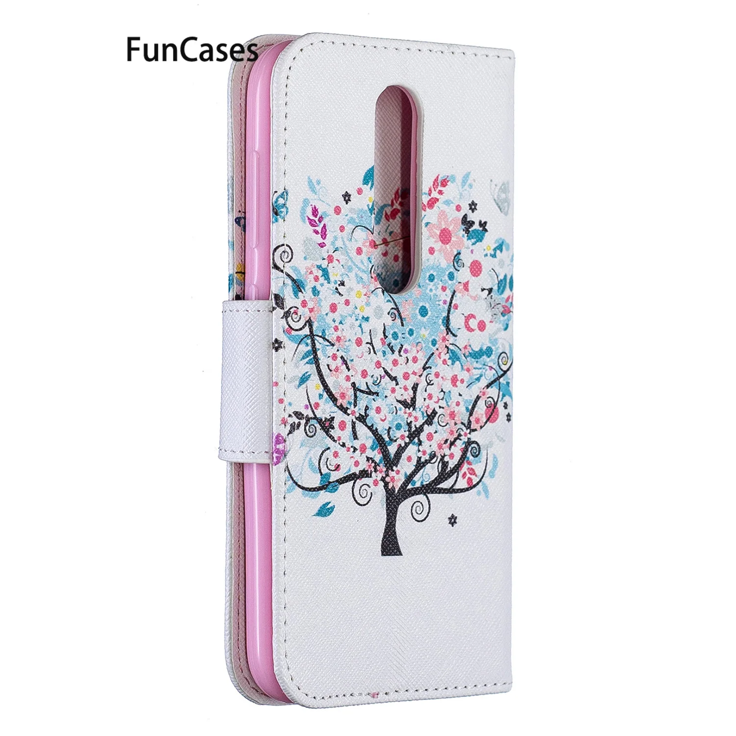 Цветной Чехол бумажник из искусственной кожи с откидной крышкой для телефона funda