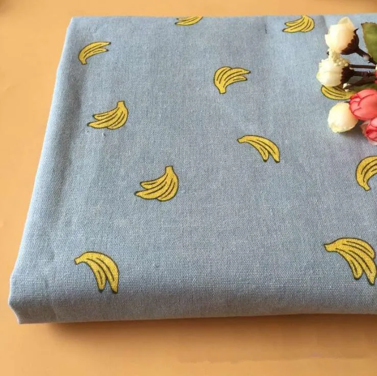 Тканая льняная хлопчатобумажная ткань для шитья Лоскутная Ткань с принтом