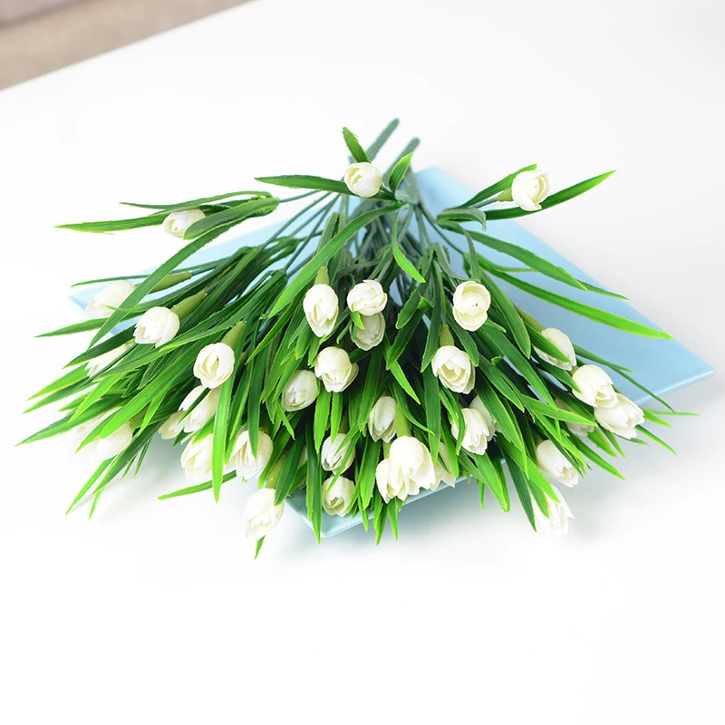 Искусственные тюльпаны цветы/Букет растений (7 веток цветов) свадебные