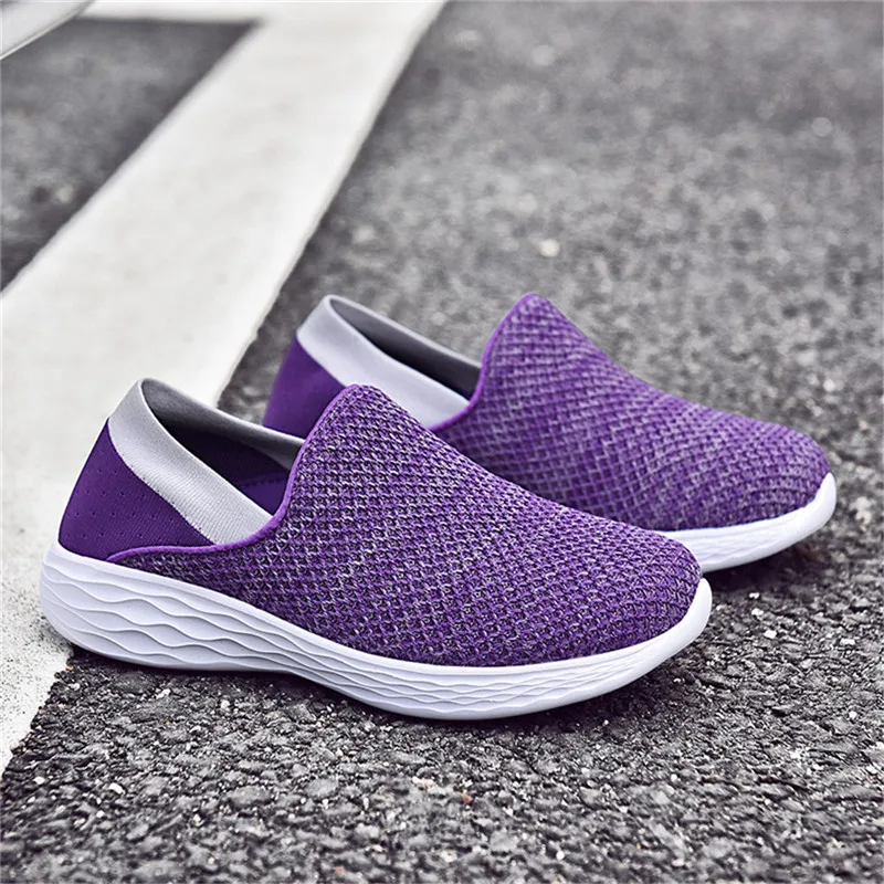 

Men Women Comfortable Casual Legging Lazy Flats Outdoor Soft Mesh Sneakers Walking Shoes
