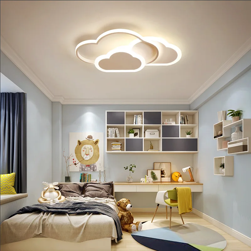 

led Nordic bedroom ceiling lamp children's room lamp creative minimalist cartoon boy girl's room lamp Cloud lamp
