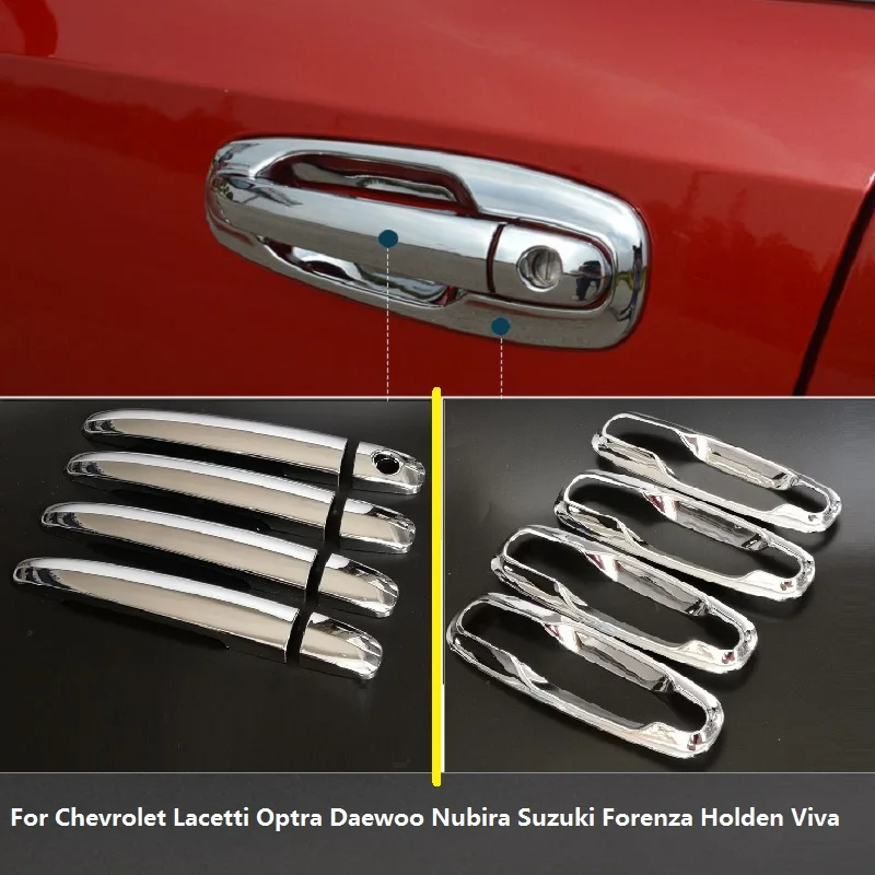 Хромированные дверные ручки крышки наклейки автомобиль Стайлинг для Chevrolet Lacetti Optra Daewoo Nubira Suzuki forenza Holden Viva