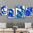 Знаменитая синяя Обнаженная картина от Анри Матисса, Женская картина, Обнаженная картина для декора гостиной