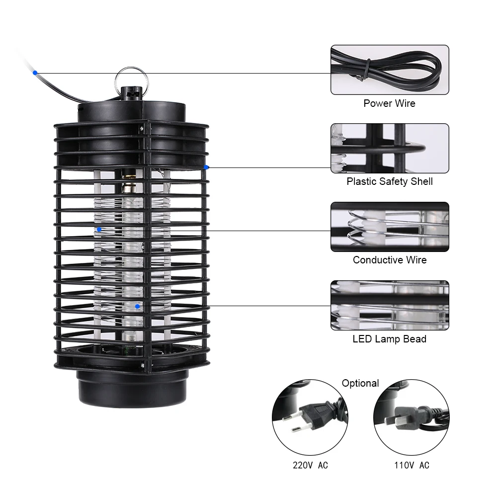 3 Вт энергосберегающий электрический светодиодный светильник лампа-репеллент ABS