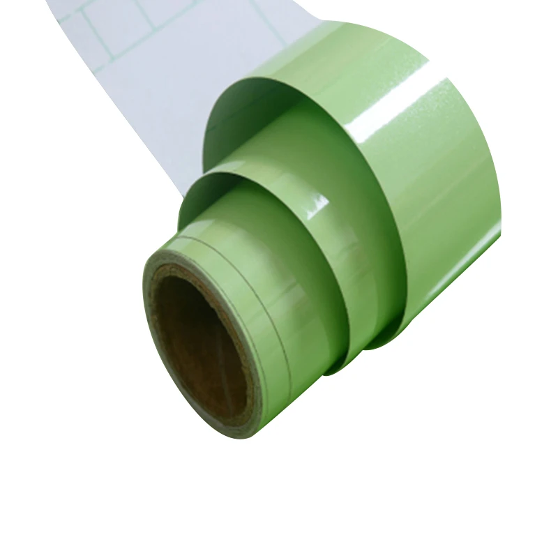 Shiny Light Green Простой пояс однотонного цвета линия самоклеющиеся обои граница пол коридор Декор для гостиной водонепроницаемые плинтусы наклейки на стену - Цвет: Shiny Light Green
