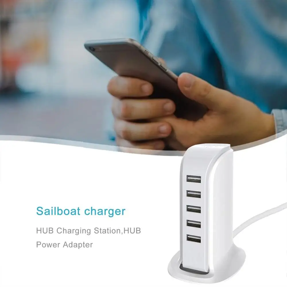 5 Порты и разъёмы USB Зарядное устройство 4A мульти штекер для концентратор