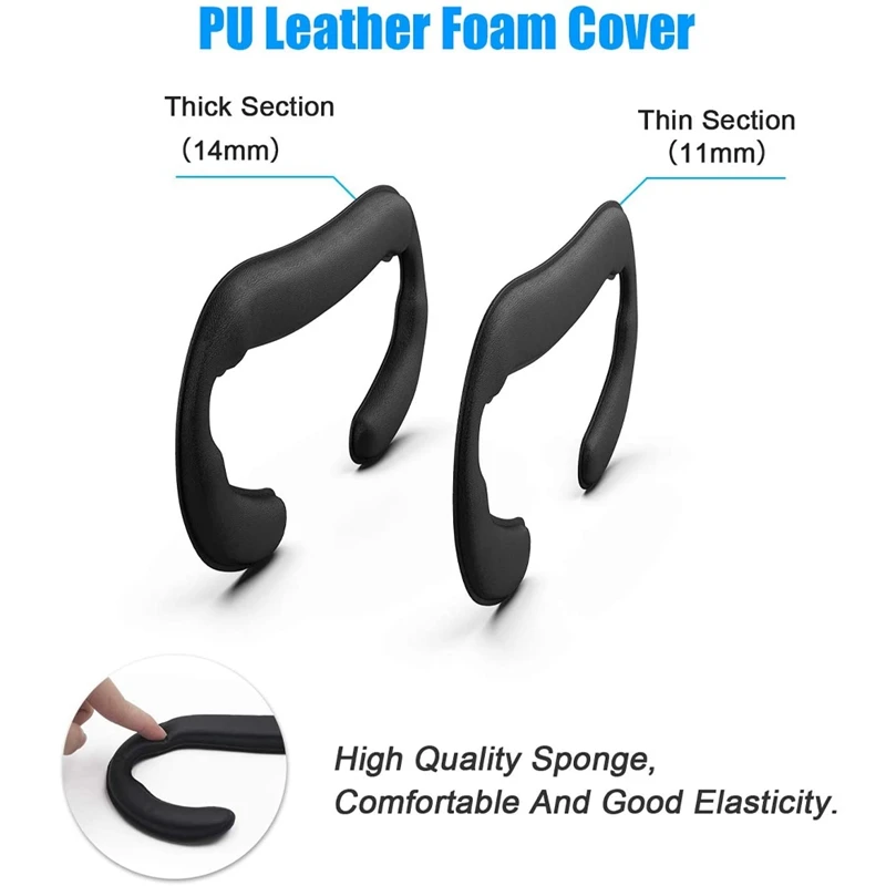 

Facial Interface Bracket PU Leather Foam Face Cover Pad Replacement & Anti-Leakage Nose Pad Set for Valve Index Headset