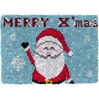 christmas carpet embroidery set knotted stitch embroidery kit crafts for adults rug making supplies tapestry kit handcrafts
