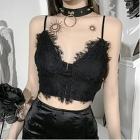 y2k tank top pentagram print black camis harajuku straps spaghetti cross dollskill tops women summer cropped top sexy backless