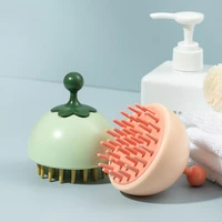 lohas silicone head body scalp massage brush shampoo brush hair washing comb shower brush bath spa massage brush hair brush tool