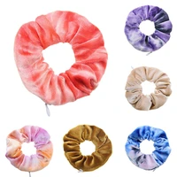 fashion bands plush hair holder elastic exquisite hair ties zipper fashion tie dyed