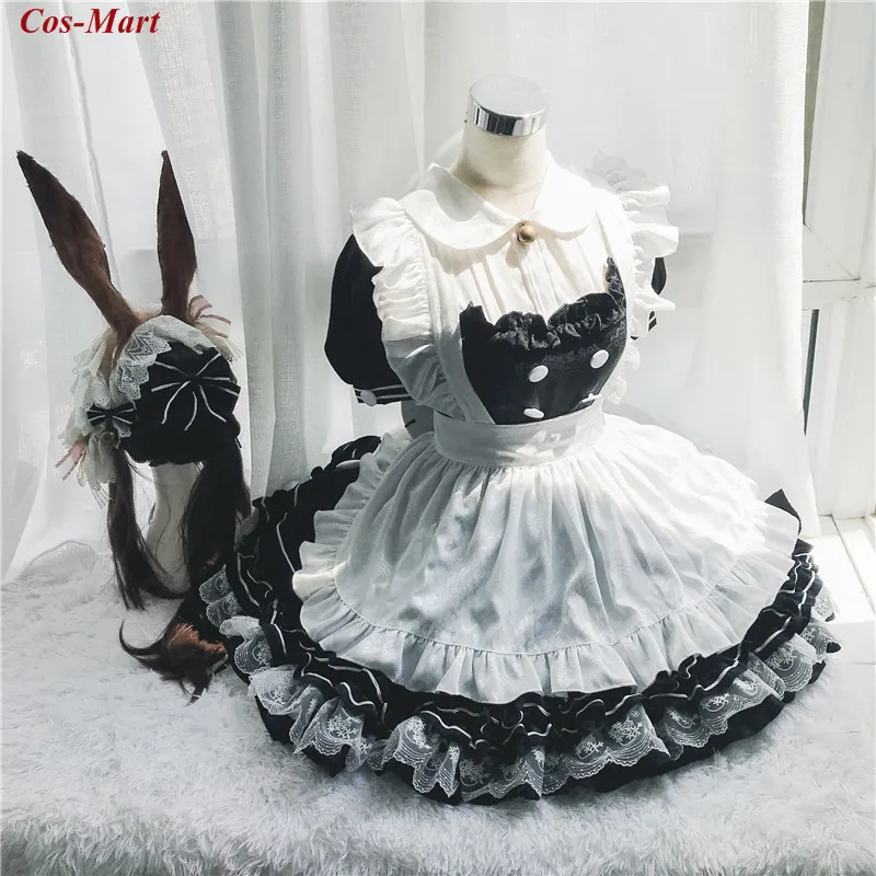 

Hot Game Arknights Amiya Cosplay Costume Working Assignment Gorgeous Maid Dress Activity Party Role Play Clothing Custom-Make