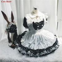 cos mart game arknights amiya cosplay costume working assignment sweet maid dress activity party role play clothing custom make