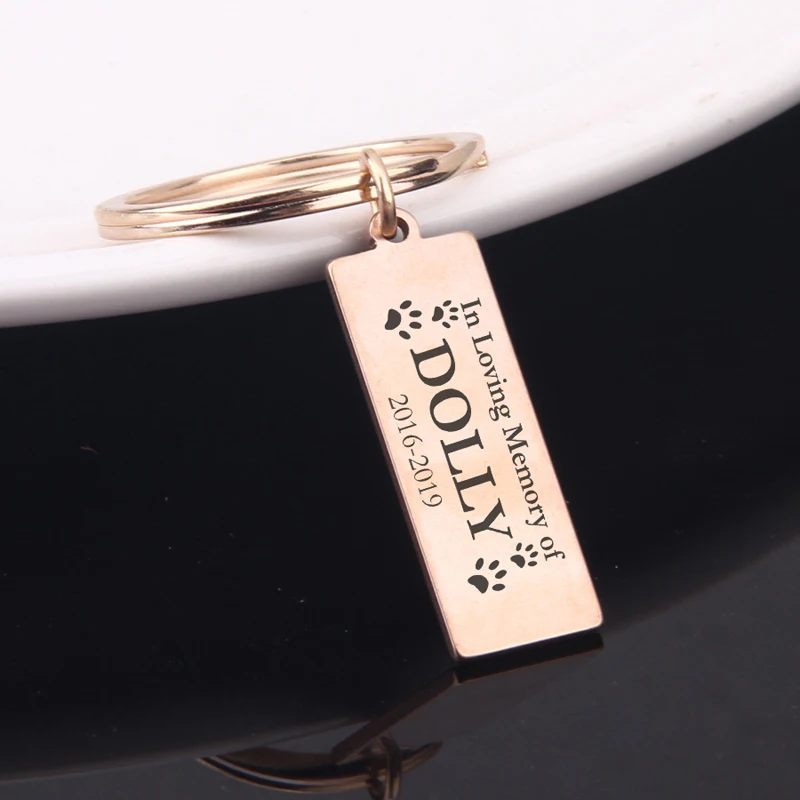 Мемориальный собачий брелок индивидуальное имя и год для любимой собаки подарок