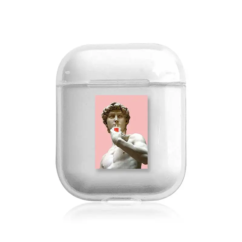 Милый чехол для Apple airpods со смешными героями из мультфильмов статуи искусство Беспроводной Bluetooth наушники чехол для переноски 1/2 Мягкий защитный чехол s - Цвет: pods103