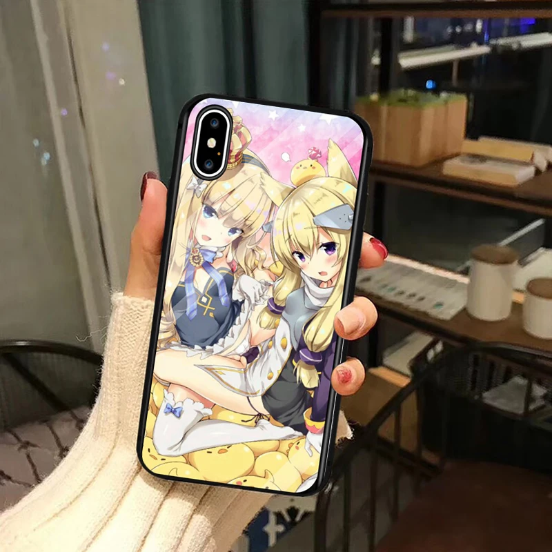 Чехол из закаленного стекла для телефона для мобильных игр Azur Лейн для iPhone 11 Pro Max X XS Max XR 6 6s 7 8 Plus, сексуальный Чехол для мобильного телефона