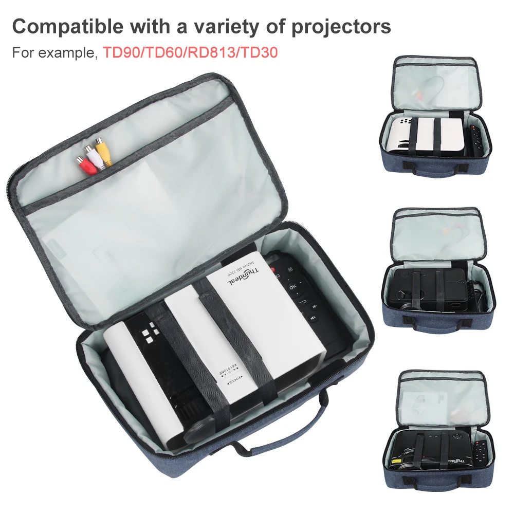 

Progaga Mini Projector Carry Bag Storage Case Bag for TD90 W18 TD60 Projector Accessories Travel Protective Storage Bag