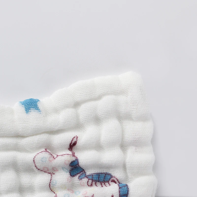 5 шт. хлопковый марлевый Детский платок с принтом слюнявчик полотенце для