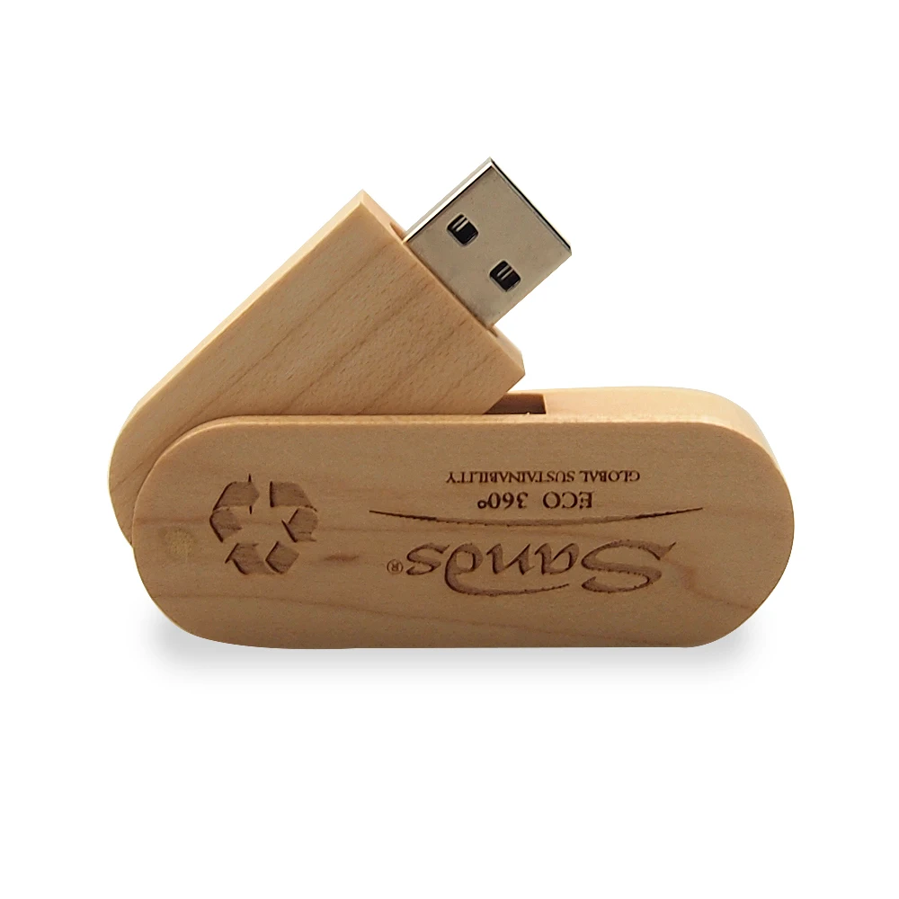 USB 2 0 вращающийся деревянный флеш-накопитель Флешка карта памяти Флеш накопитель